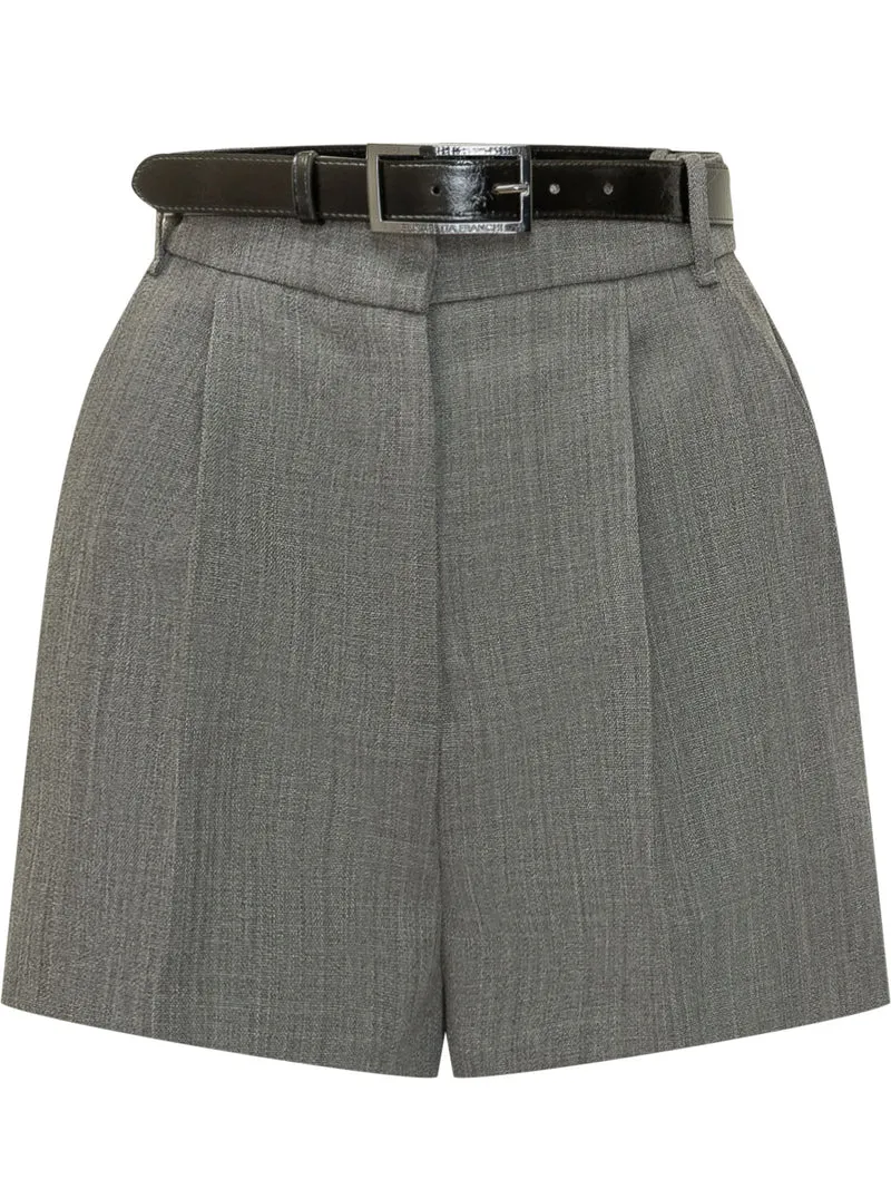 Short con Pince e Cintura