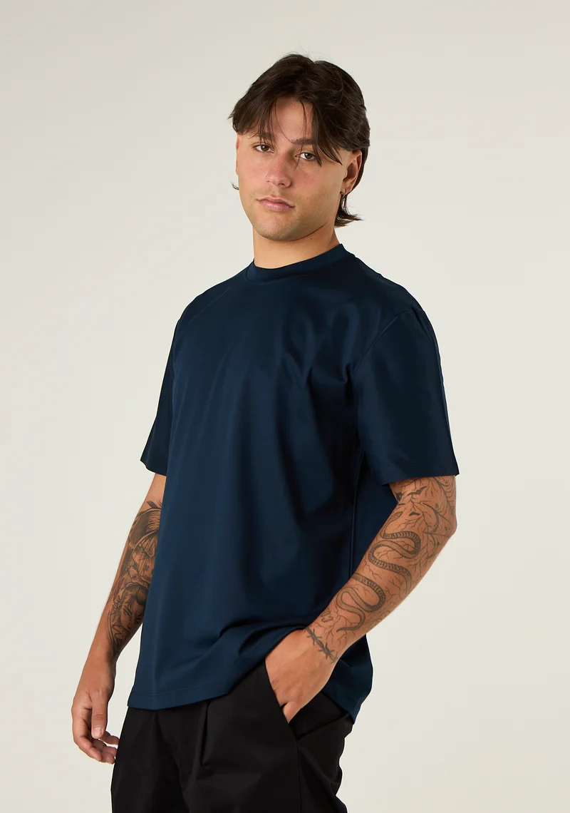 T-shirt basic in filo di scozia