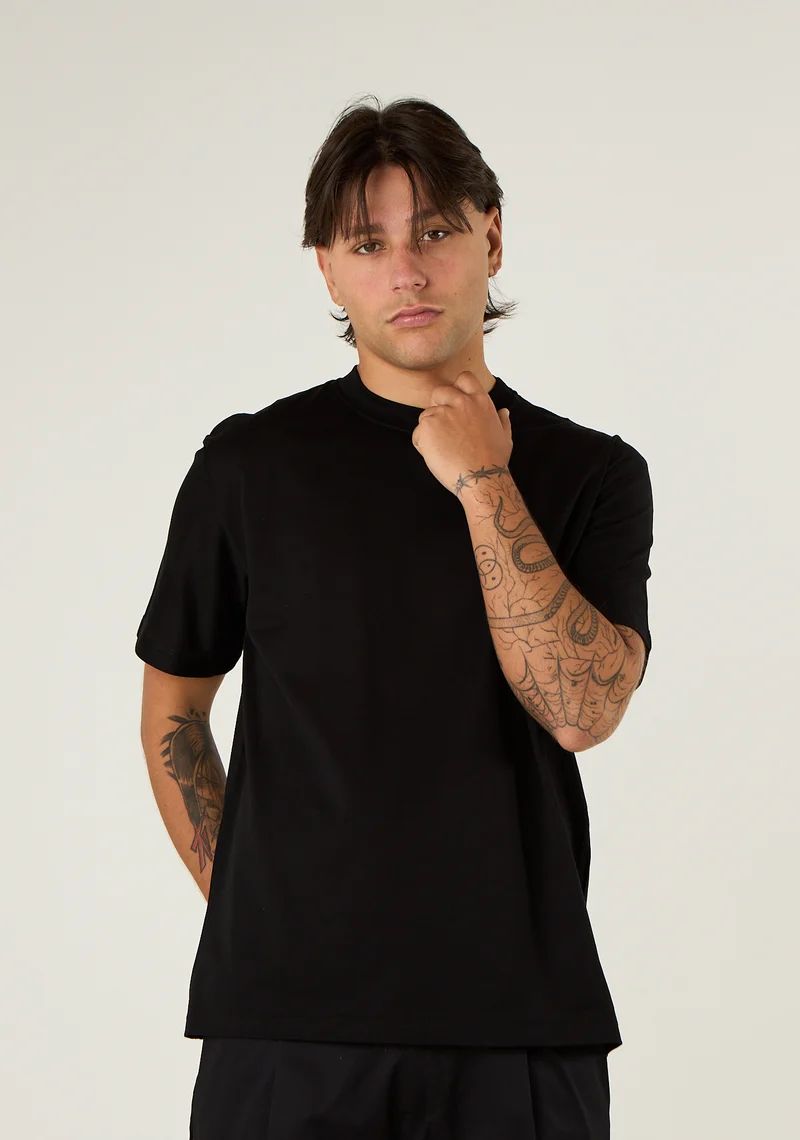 T-shirt basic in filo di scozia