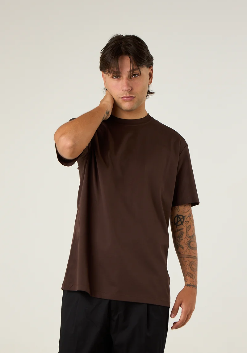 T-shirt basic in filo di scozia