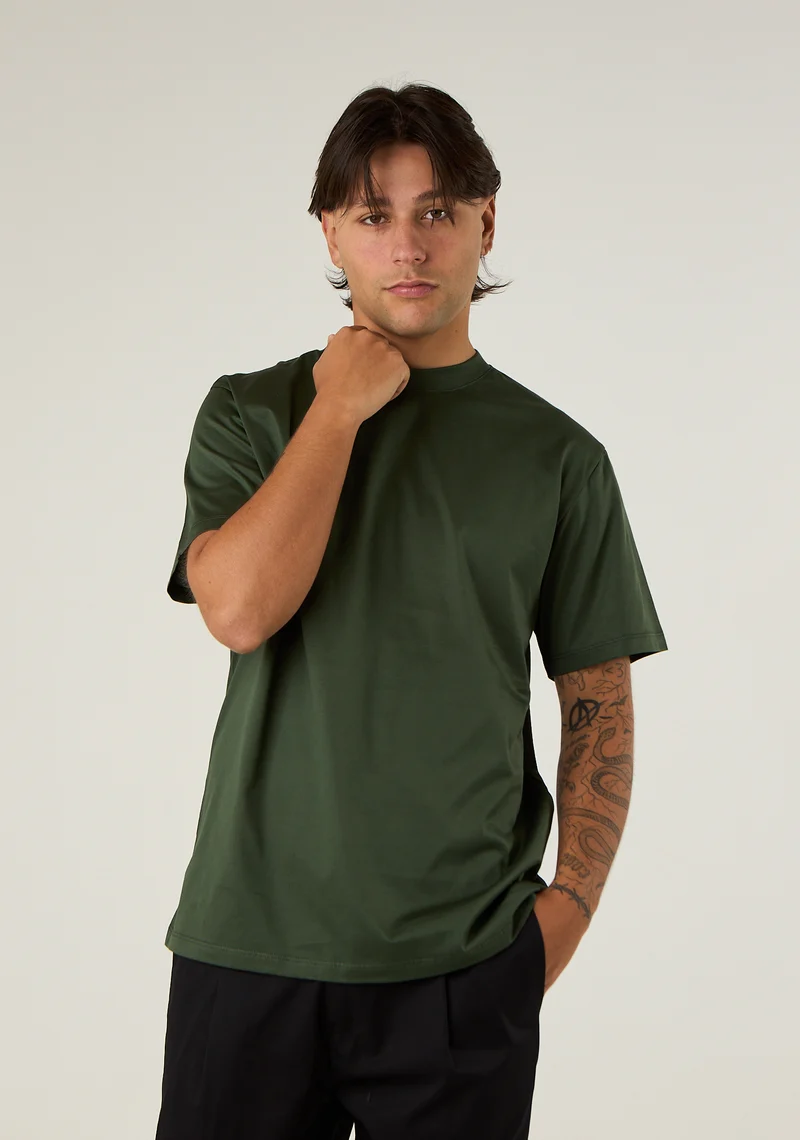 T-shirt basic in filo di scozia