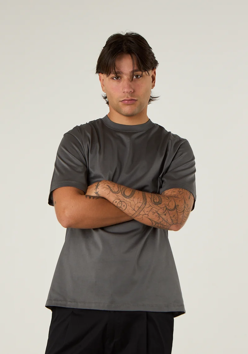 T-shirt basic in filo di scozia