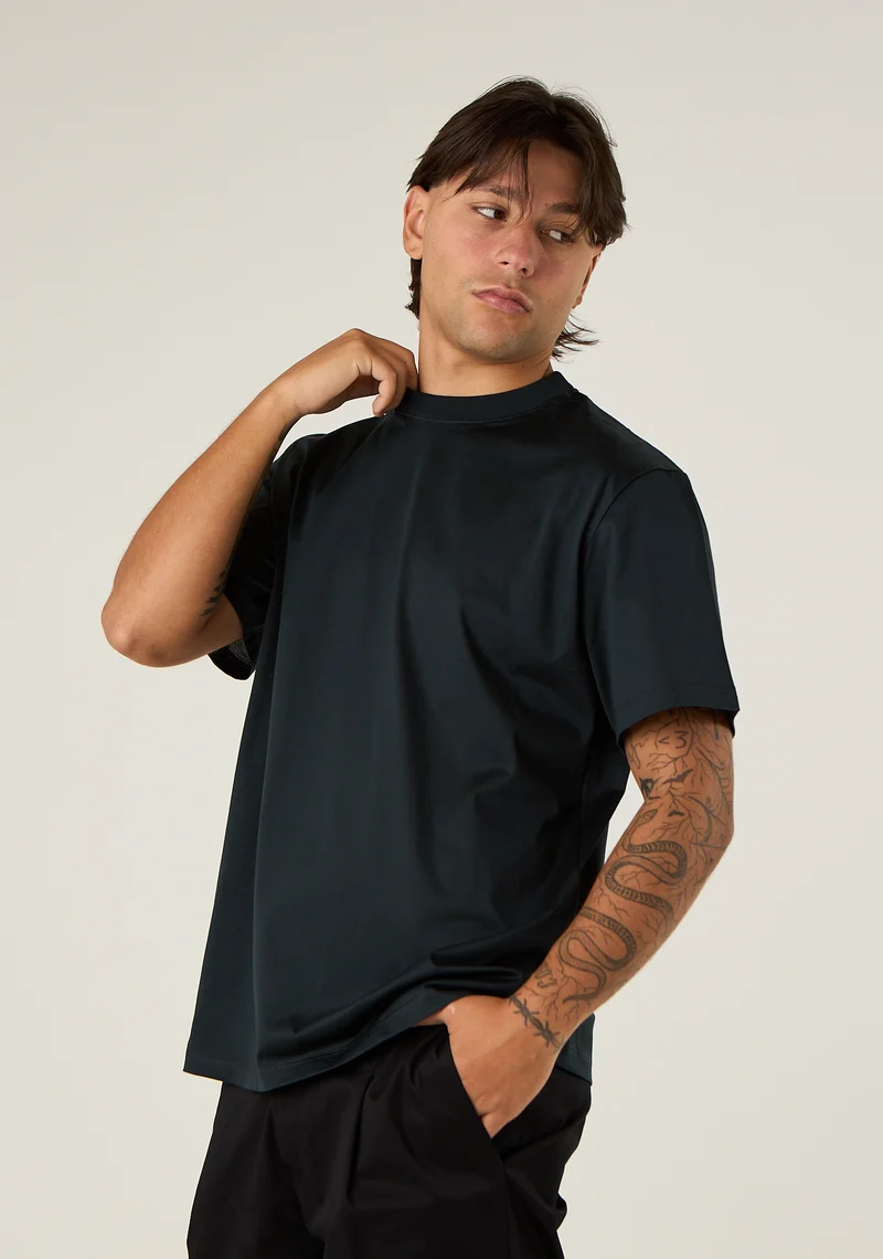 T-shirt basic in filo di scozia