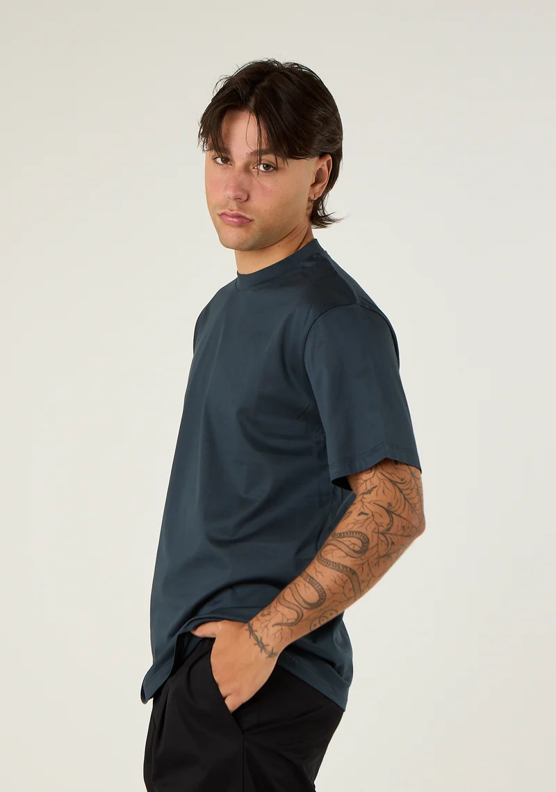 T-shirt basic in filo di scozia