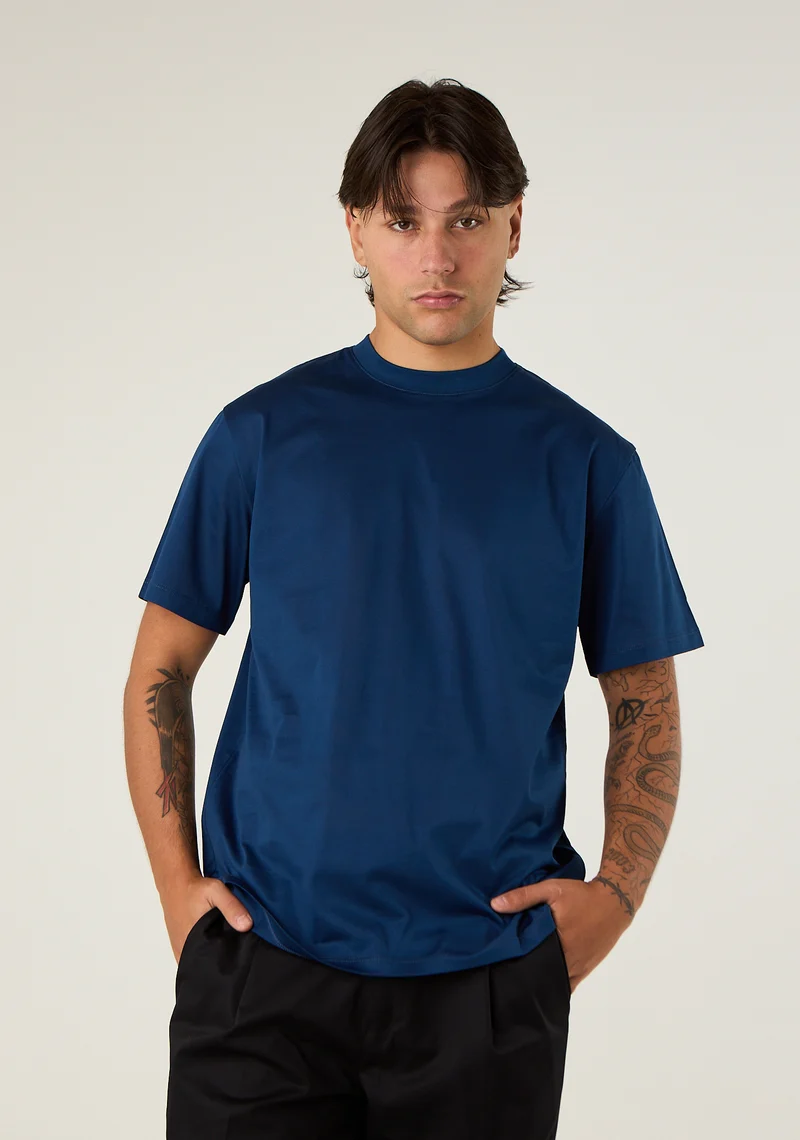T-shirt basic in filo di scozia