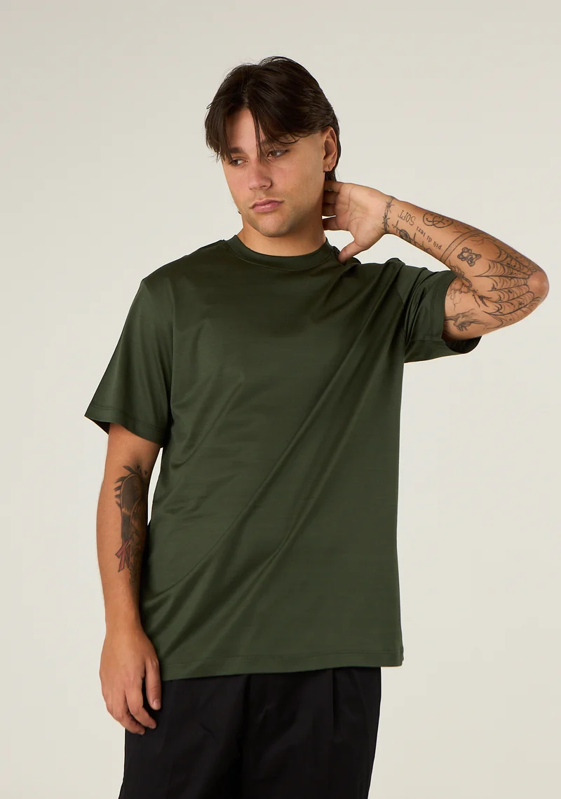 T-shirt basic in filo di scozia