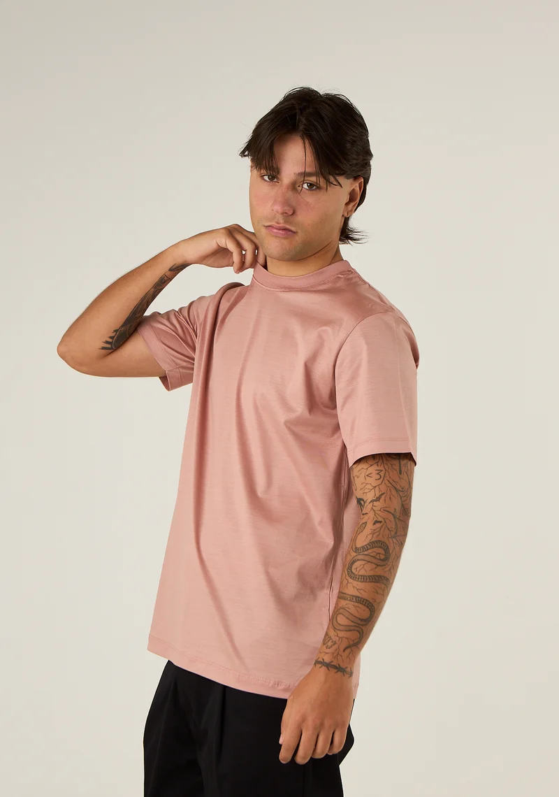 T-shirt basic in filo di scozia