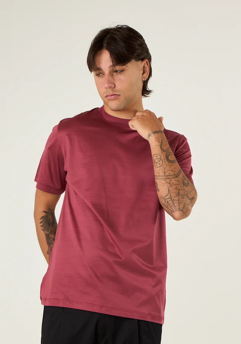 T-shirt basic in filo di scozia