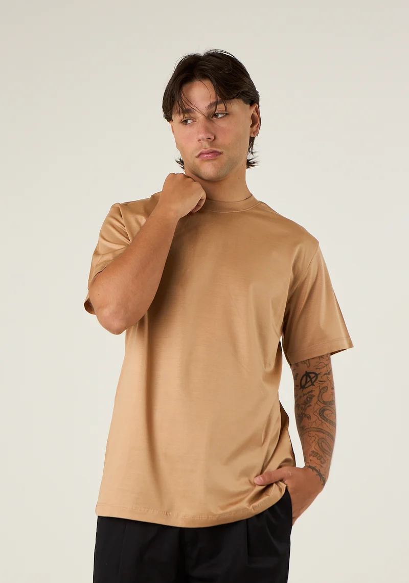 T-shirt basic in filo di scozia