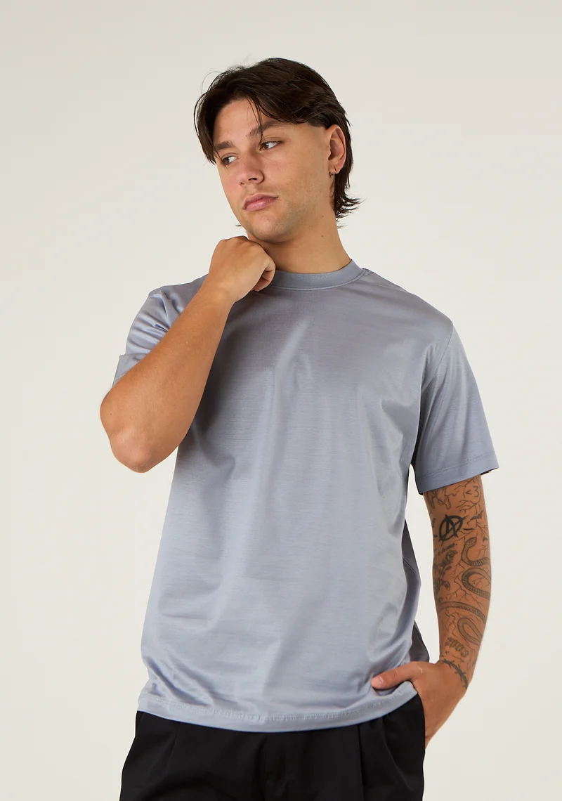 T-shirt basic in filo di scozia