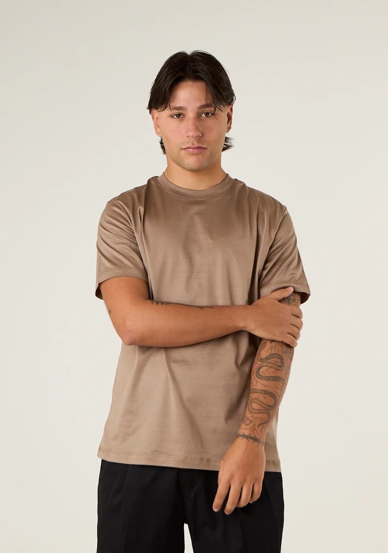 T-shirt basic in filo di scozia
