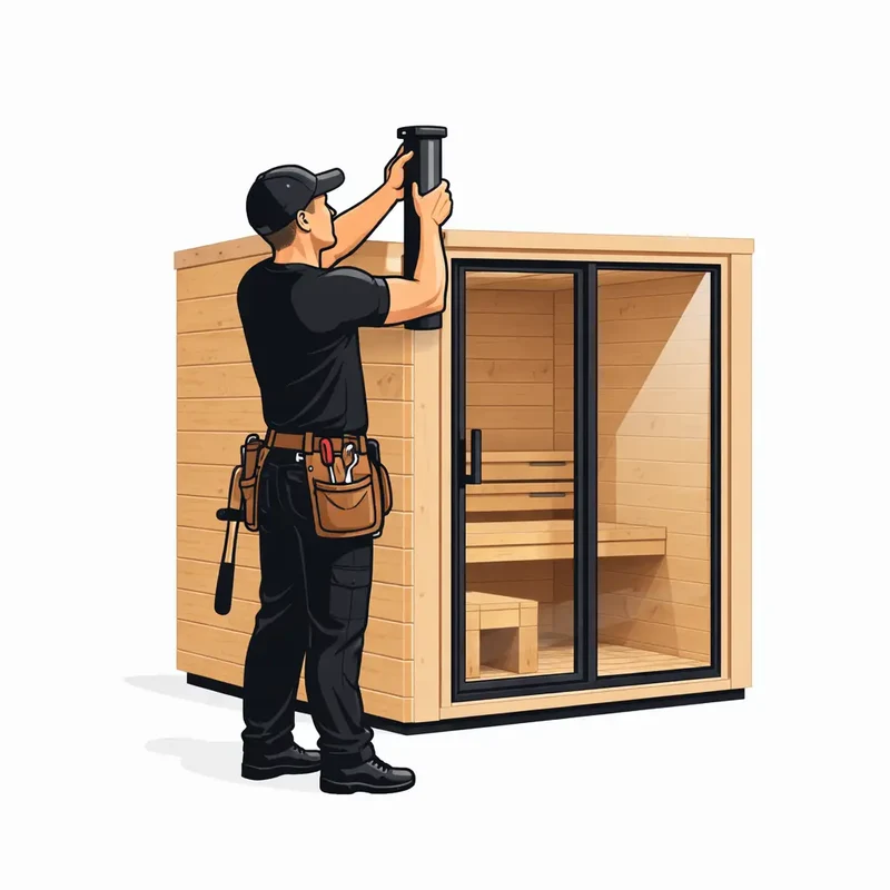 Installationshilfe vor Ort – Sauna-Aufbau durch Fachpersonal