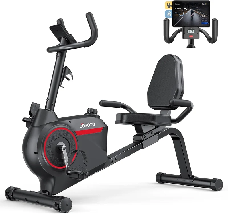 JOROTO JH30 Magnetischer Liege-Heimtrainer mit verstellbarem Sitz & LCD-Monitor