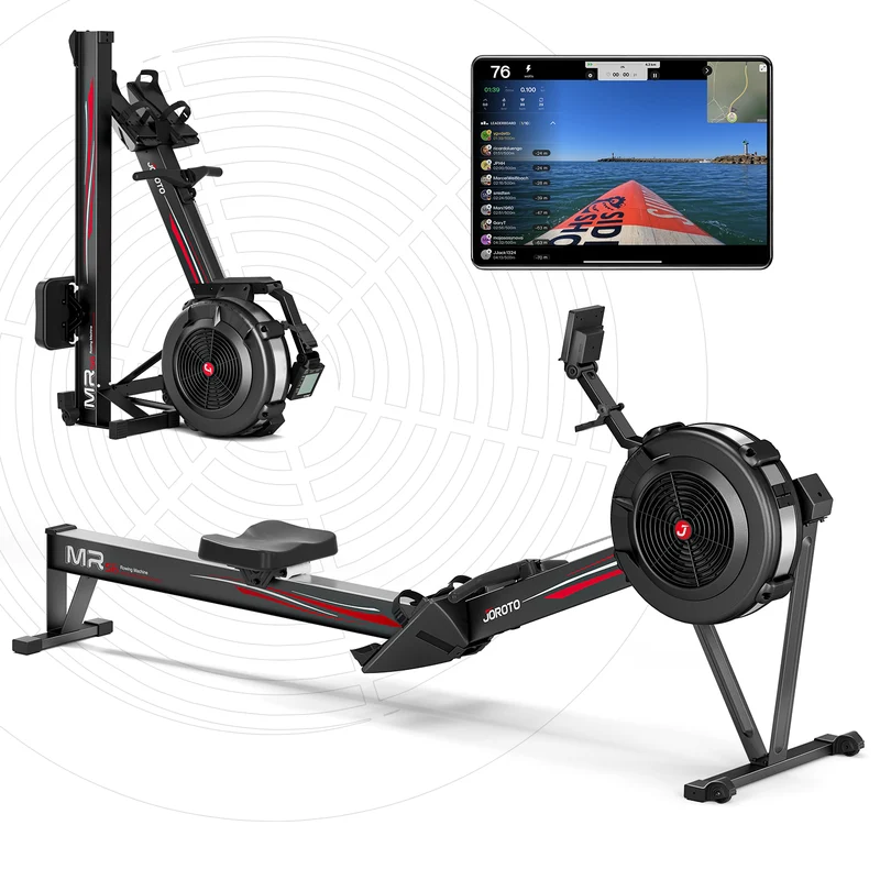 JOROTO MR56 Luftwiderstands-Rudergerät – Rudergerät im Studiostil für Ganzkörpertraining mit LCD & Bluetooth
