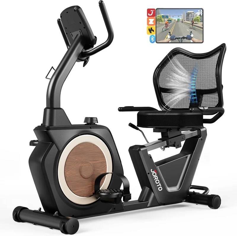 JOROTO JH50 Liege-Ergometer – Magnetwiderstand, 16 Stufen, 180 kg Tragkraft