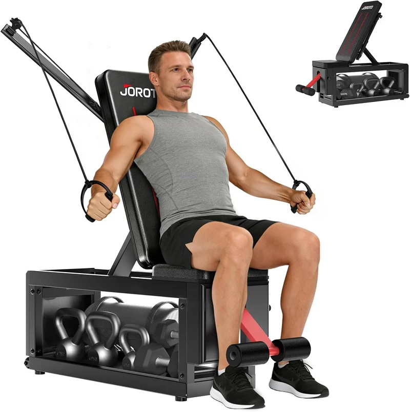 JOROTO MD85 Verstellbare Hantelbank mit Stauraum – 450 kg Belastbarkeit