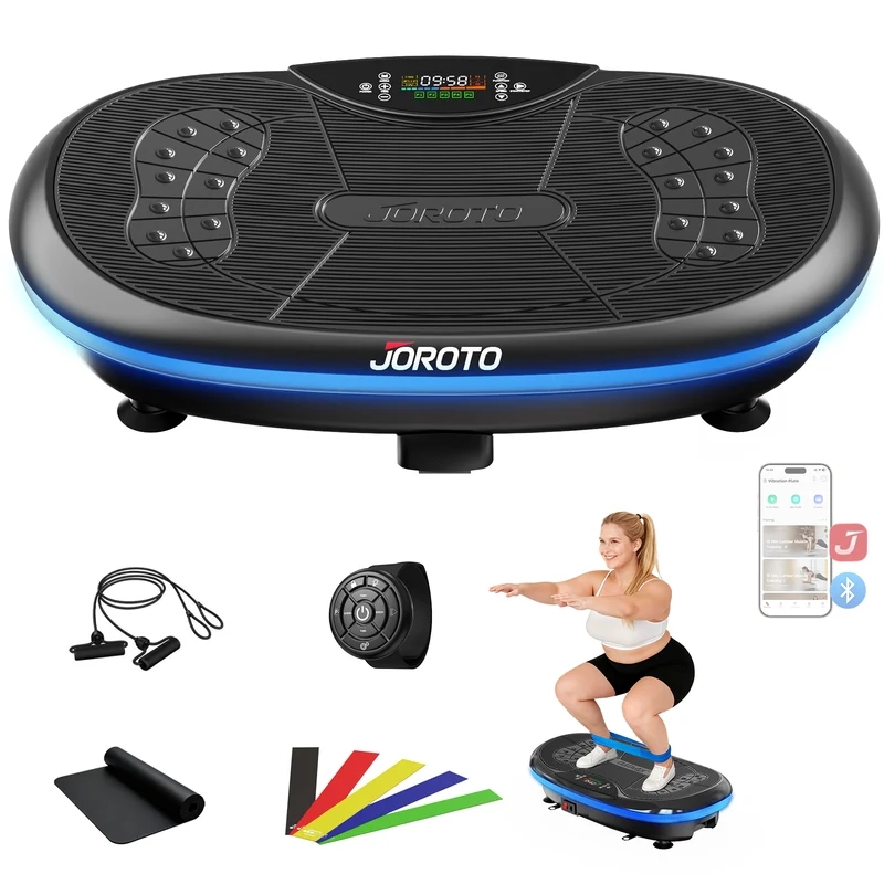 JOROTO JV80 4D Vibrationsplatte – Triple-Motor-Ganzkörpertraining mit App & LCD
