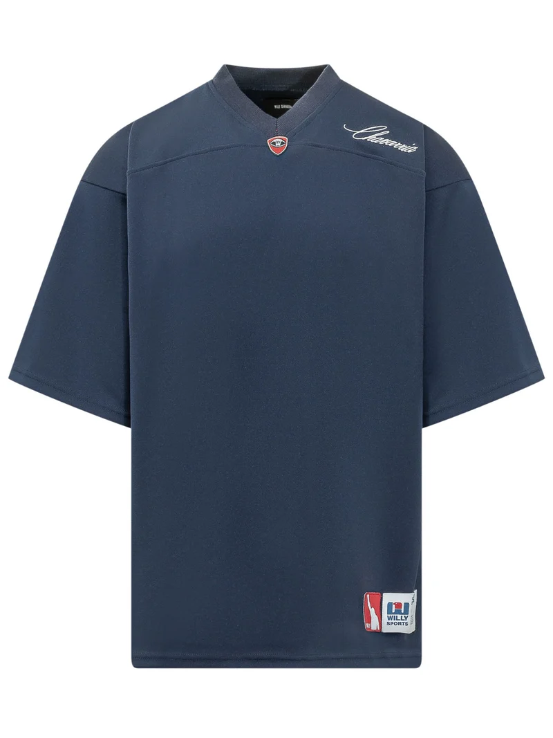 Maglia Sportiva con Patch Decorative