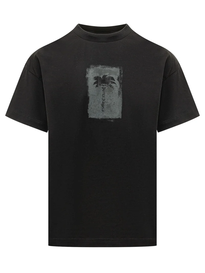 T-shirt Brushed Palm con Grafica Centrale