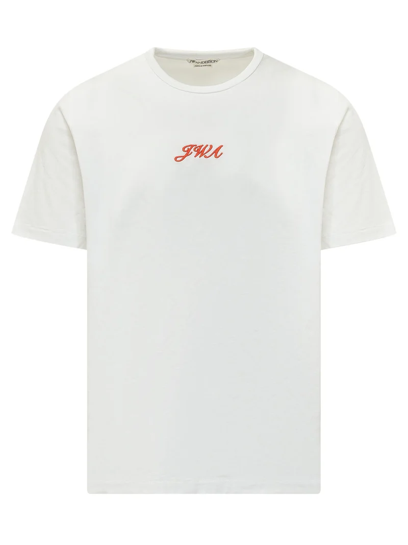 T-shirt con Ricamo Script