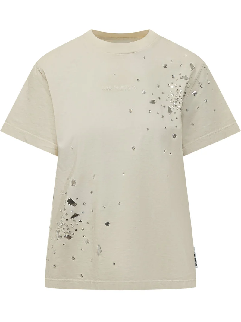 T-shirt con Applicazioni Decorative