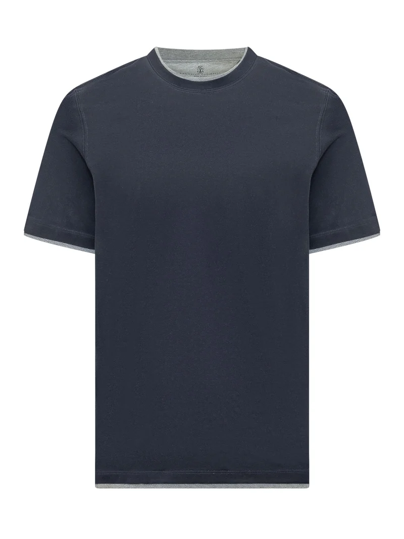 T-Shirt con Dettagli a Contrasto