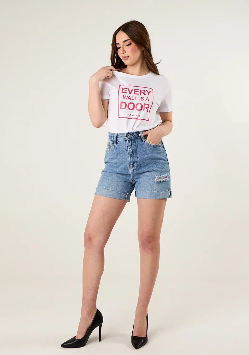 Short in denim
