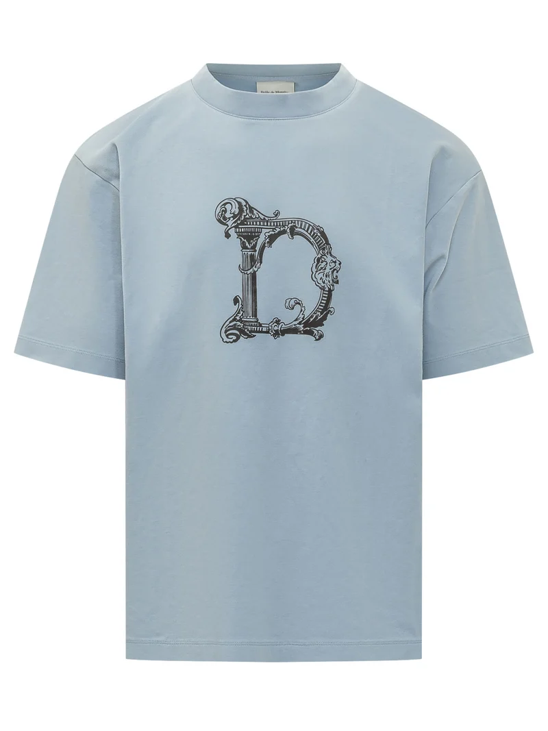 T-shirt con Grafica a Lettera