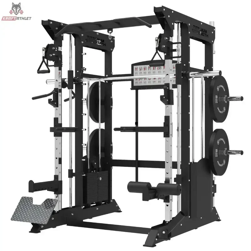 Smith Maschine, Dual Pulleys und Rack + 200kg Gewichtsplatten Enthalten B200 V3 Titanium Strength