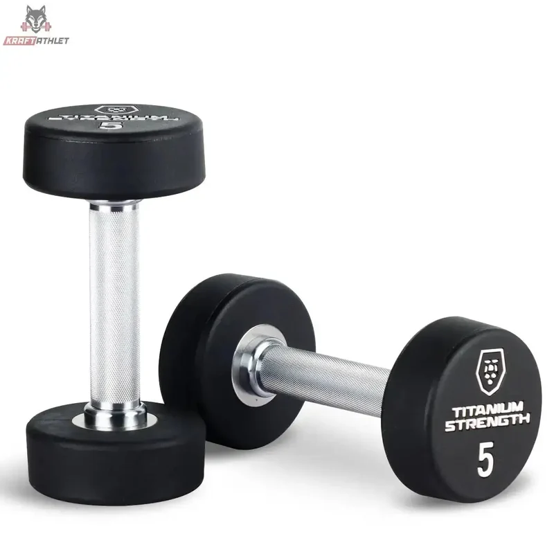 Runde Pro PU Hanteln Titanium Strength