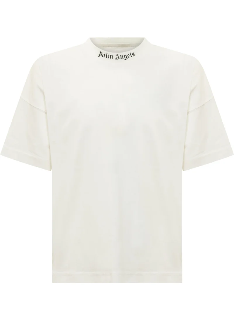 T-shirt con Lettering sul Collo