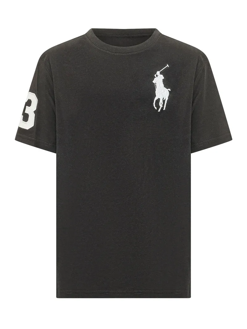 T-shirt con Logo e Numero Applicato