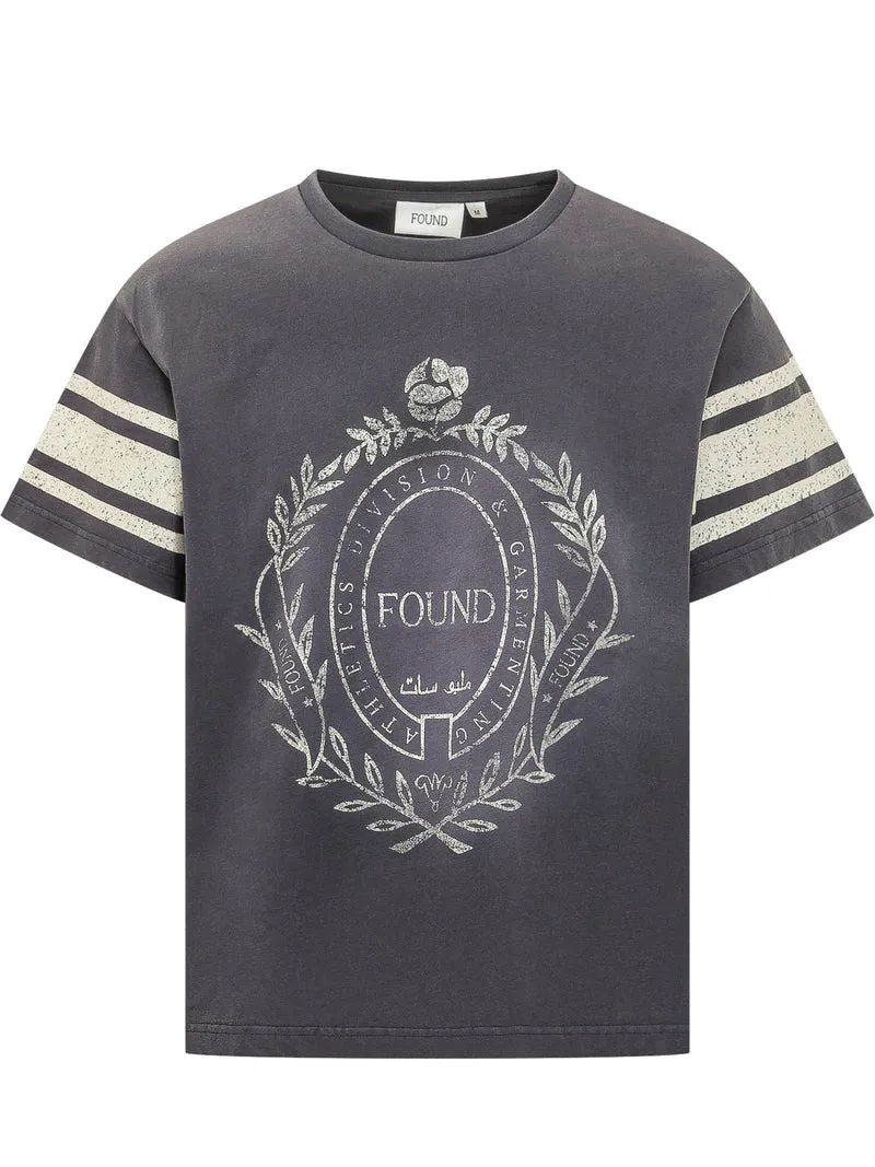 T-shirt Collegiate Crest con Stampa Frontale