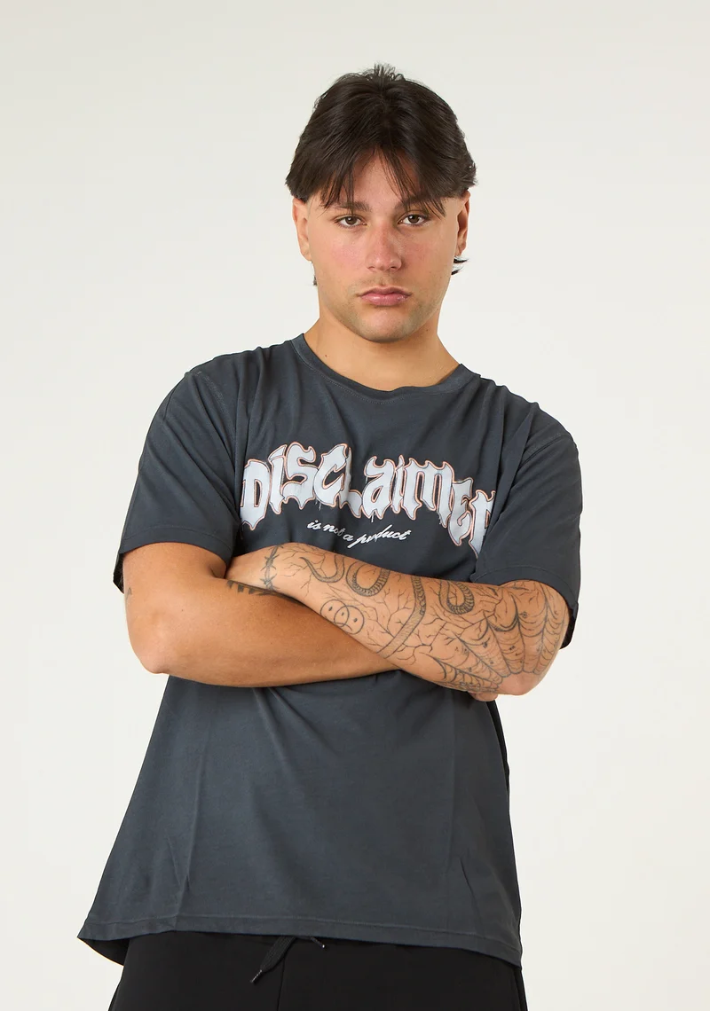T-shirt con stampa a contrasto