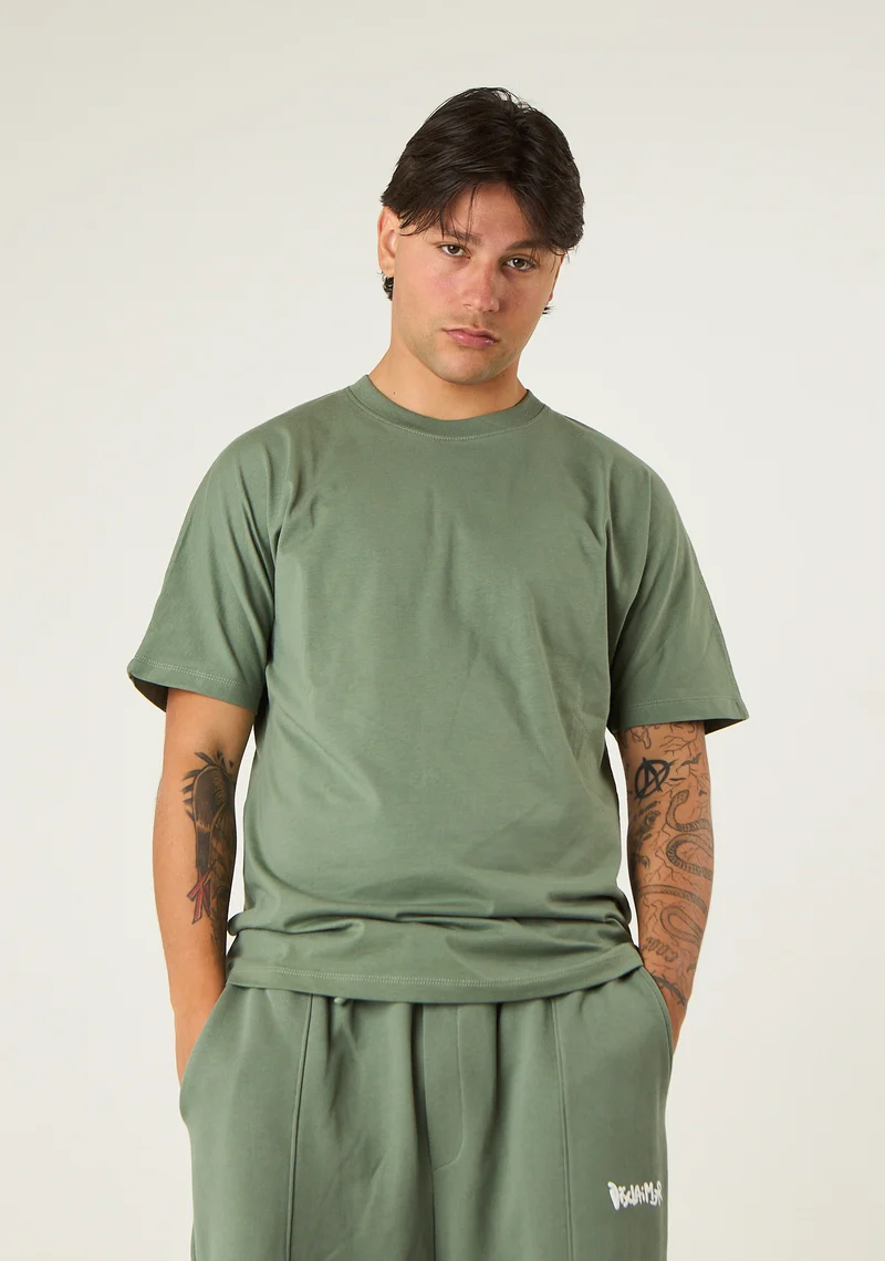T-shirt con stampa a contrasto