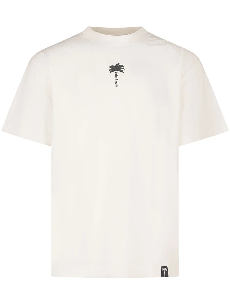 T-shirt con Motivo Palma sul Petto