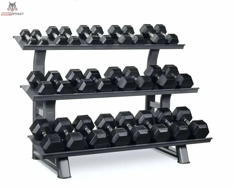 Hexagonal Hantelset Set 2- 30Kg + Rack TH30 Titanium Strength