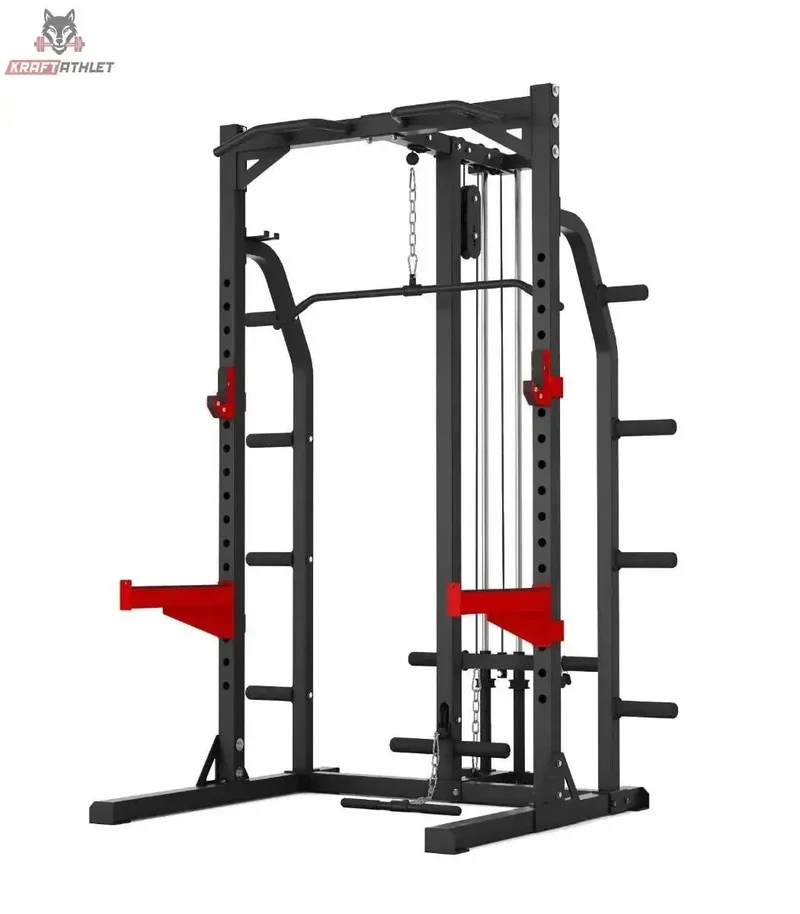 Heavy Duty Half Rack RH50 mit Hohem und Niedrigem Latzug Titanium Strength Evolution