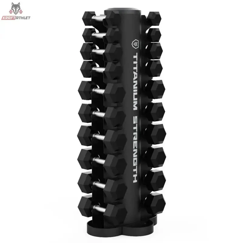 Hantelset Hex 1-10 KG + Vertikales Rack TH10 Titanium Strength