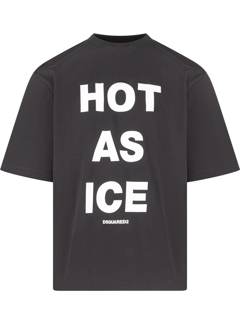 T-shirt Loose Fit con Stampa Testuale