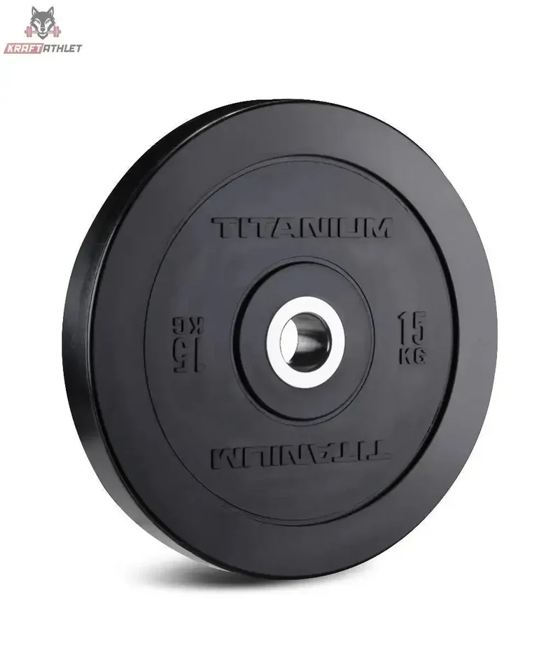 Bumper Plate Schwarz 15 KG BP15 HD Titanium Strength