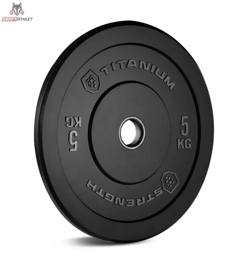 BP5 Olympische Bumper Plate Schwarz 5 KG Titanium Strength