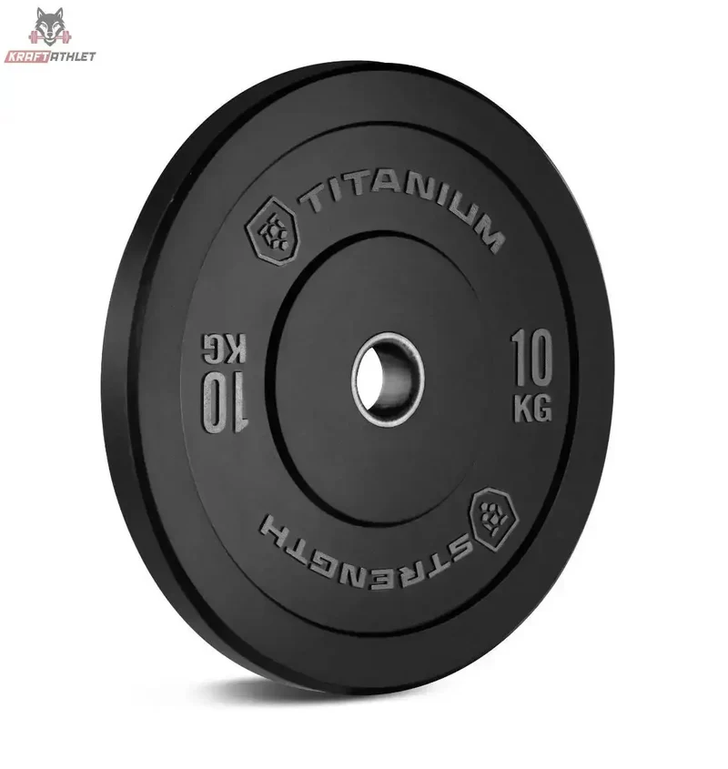 BP10 Olympische Bumper Plate Schwarz 10 KG Titanium Strength