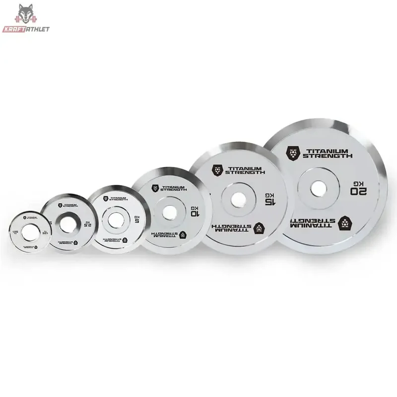 125 kg Set Chromierte Powerlifting Hantelscheiben – Olympisch Titanium Strength
