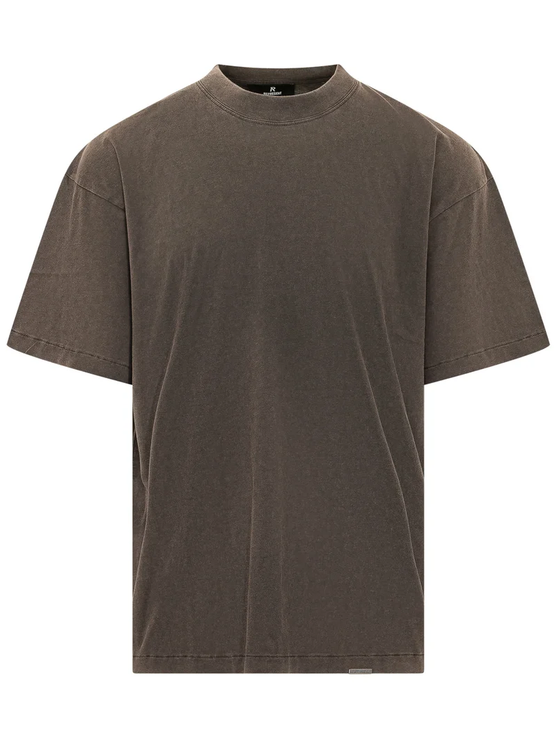 T-shirt Initial Oversize con Collo Rialzato