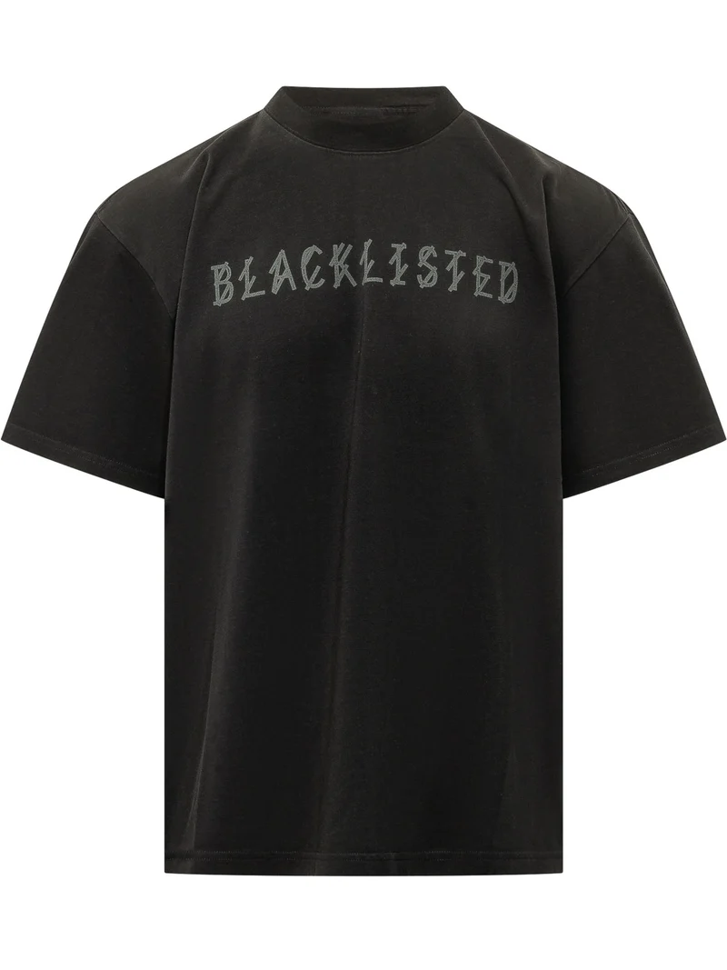 T-shirt con Scritta Blacklisted