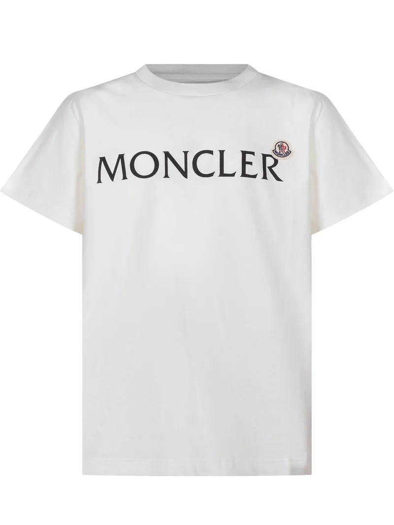 T-shirt con Scritta Centrale