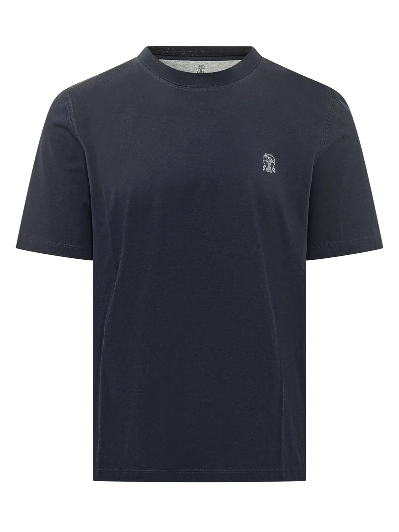 T-shirt Girocollo con Ricamo