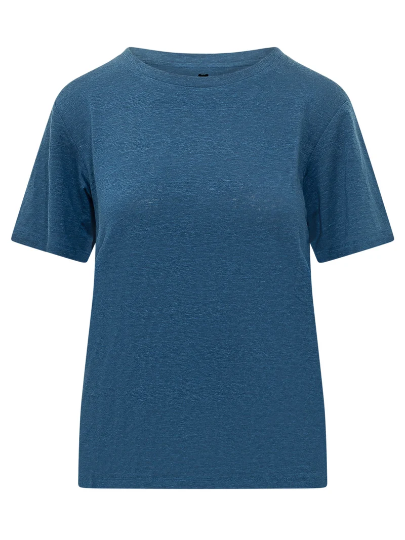 T-shirt con Girocollo e Maniche Corte