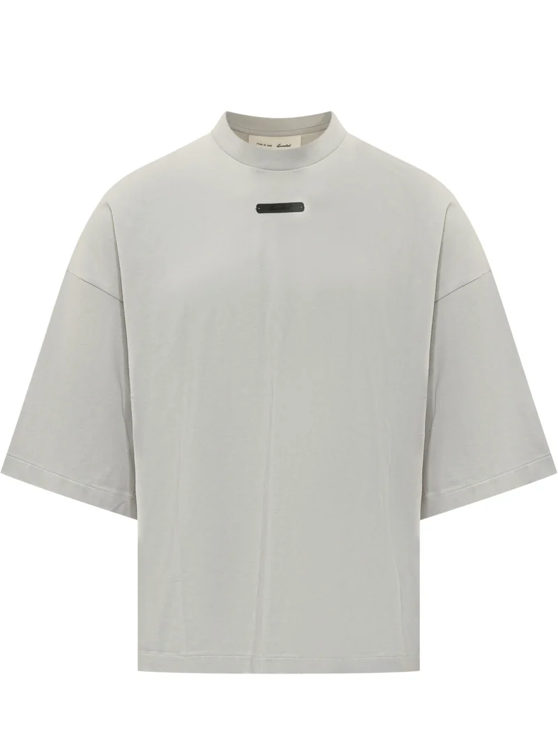 T-shirt Oversize con Placca Logo